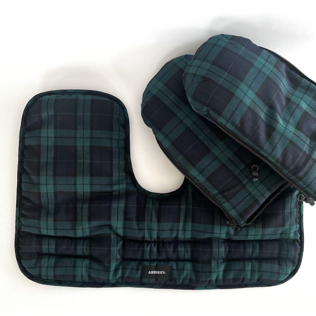 【エアバギー】犬用 コーナークッション・ハンドマフ セット ブラックウォッチ