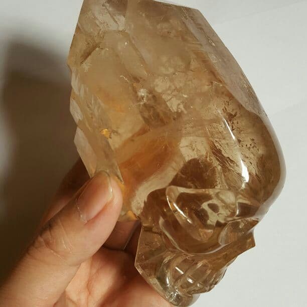 シトリン水晶　カテドラルスカル