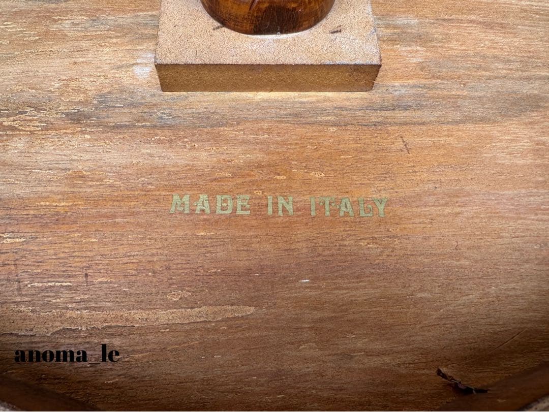 【サイドテーブル】イタリア　象嵌　エイジング　アンティークヴィンテージ◎