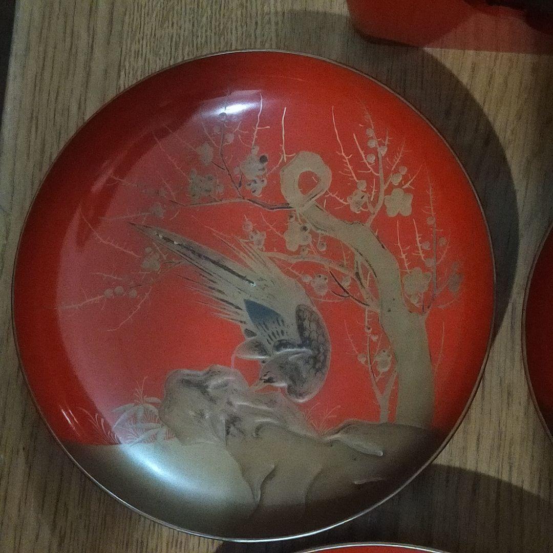 【明治、大正、昭和レトロ】本漆塗 七枚重ね盃 台座付