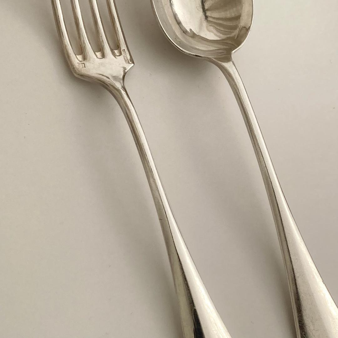 【くまさん】フランスアンティーク⭐️テーブルフォーク　テーブルスプーン　５