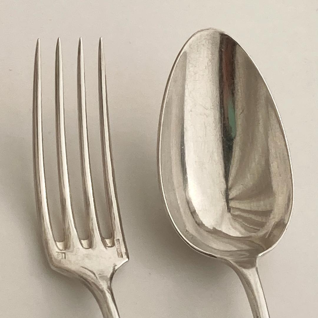 【くまさん】フランスアンティーク⭐️テーブルフォーク　テーブルスプーン　５