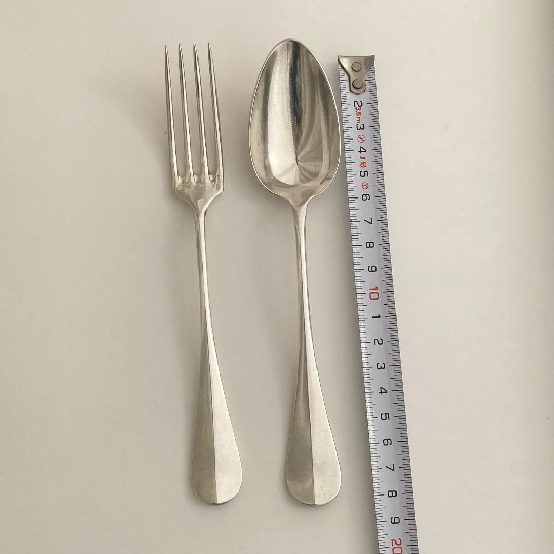 【くまさん】フランスアンティーク⭐️テーブルフォーク　テーブルスプーン　５