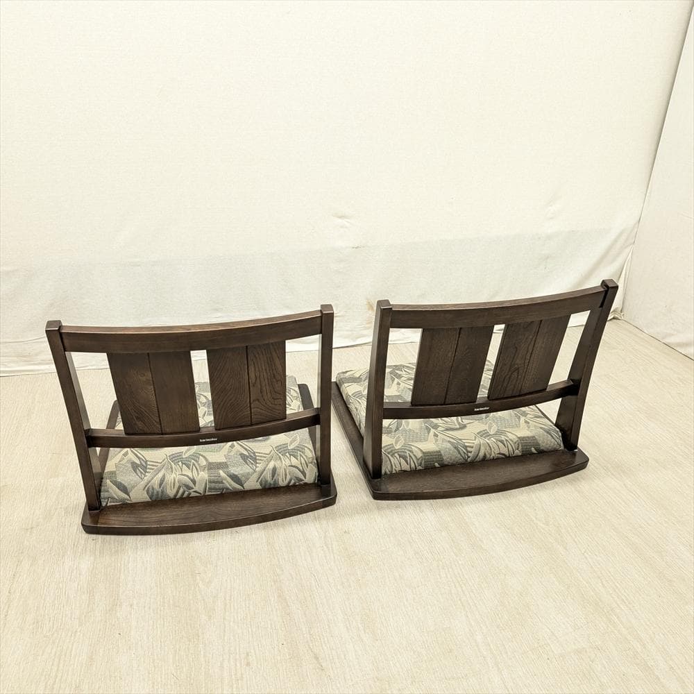 カリモク ２脚セット　座椅子　椅子　イス　チェア　一人掛け　座敷　和家具