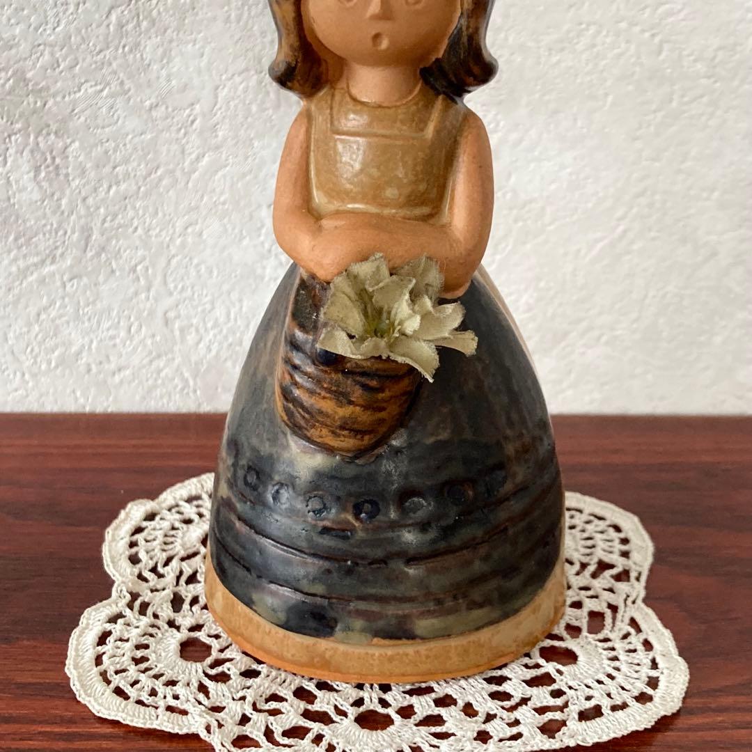 フラワーガール　陶器　置物　スウェーデン　北欧　ヴィンテージ