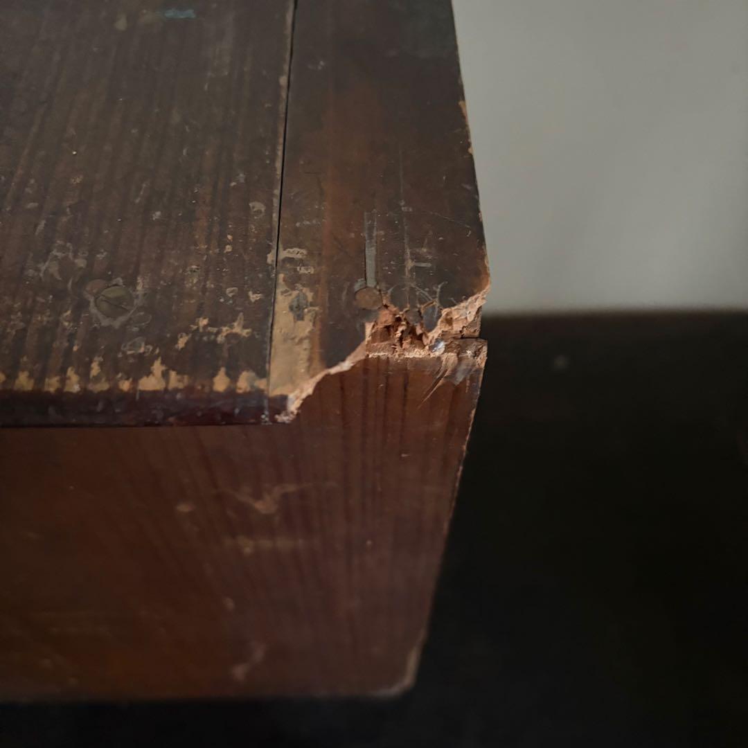 ぼろぼろの小引き出し　古道具　大正時代