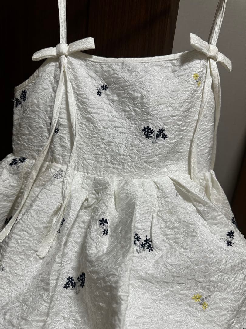 Bibiy B. COSMOS BUSTIER ホワイト フレアキャミソール