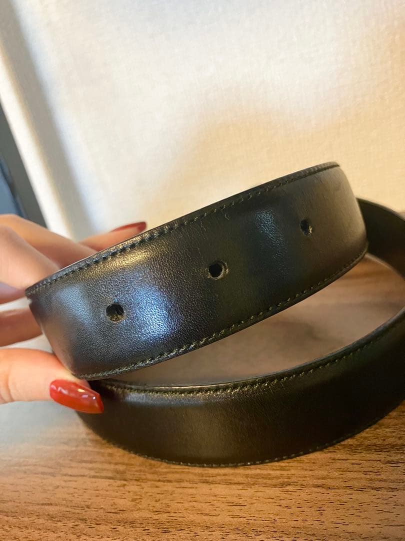 フェラガモ　ブラック ベルト ダブルガンチーニ　レザー