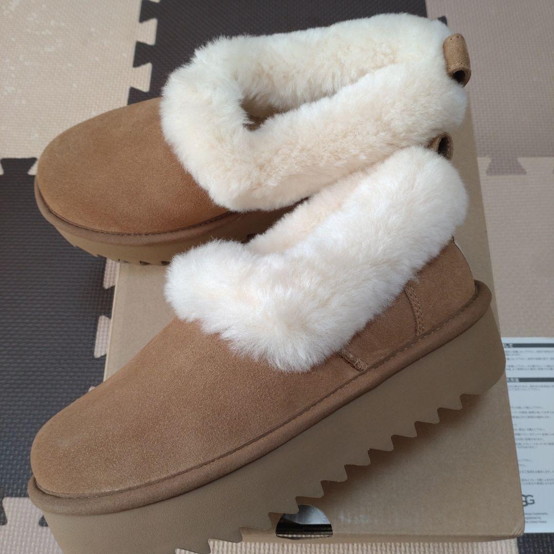 ★新品★ UGG もこもこスリッポン ニタ 茶色 サイズ5 22cm