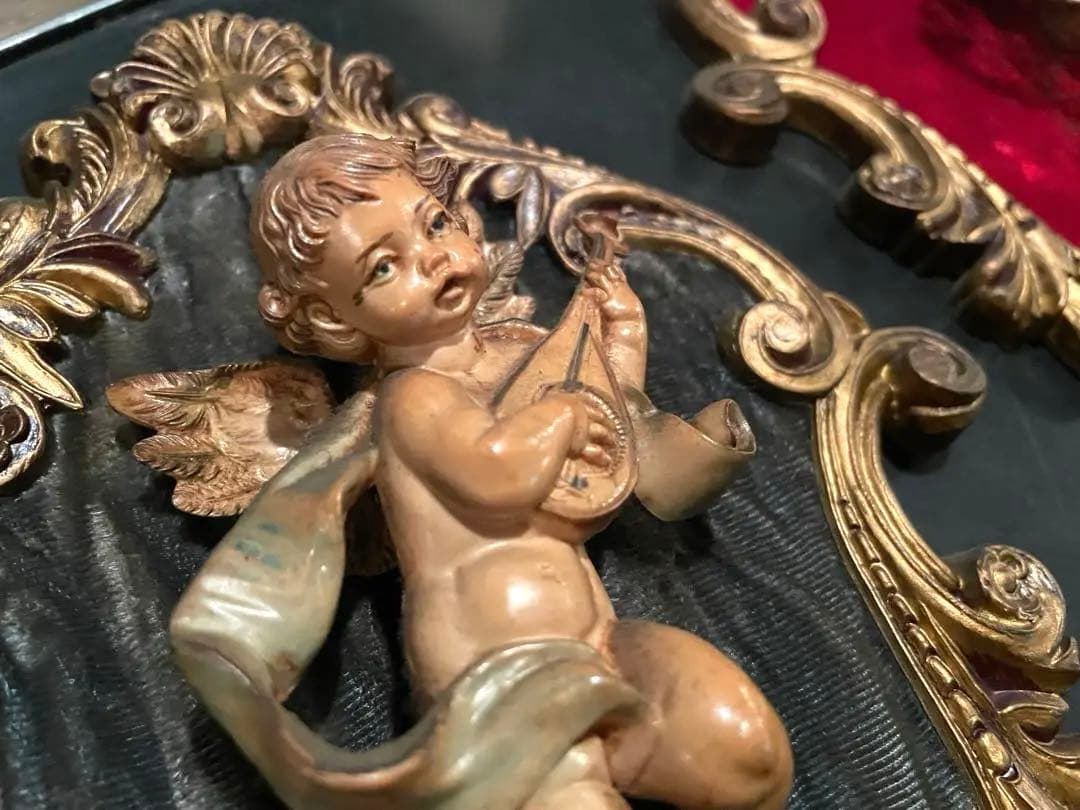 11枚セット　天使のフレーム　イタリア　ディポセ　3D立体的天使　ヴィンテージ