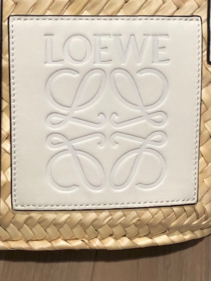 【極美品】ロエベ LOEWE カゴバッグ ホワイト Sサイズ