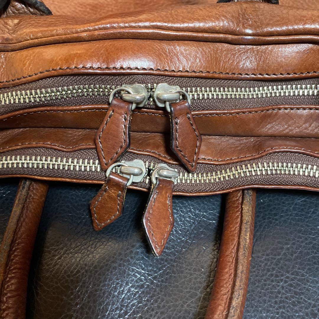 【値下げ】万双シモーネＢＯＸダブル天ファスナー　ダークブラウン