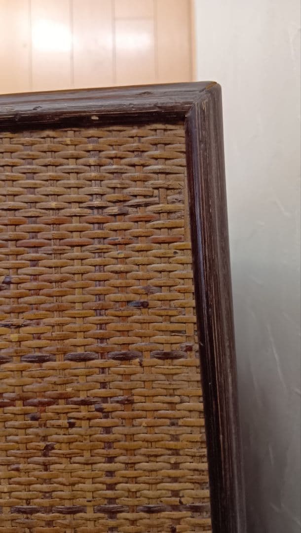 籐家具 ラタン 昭和レトロ エスニック アジアン　 キャビネット　ダークブラウン