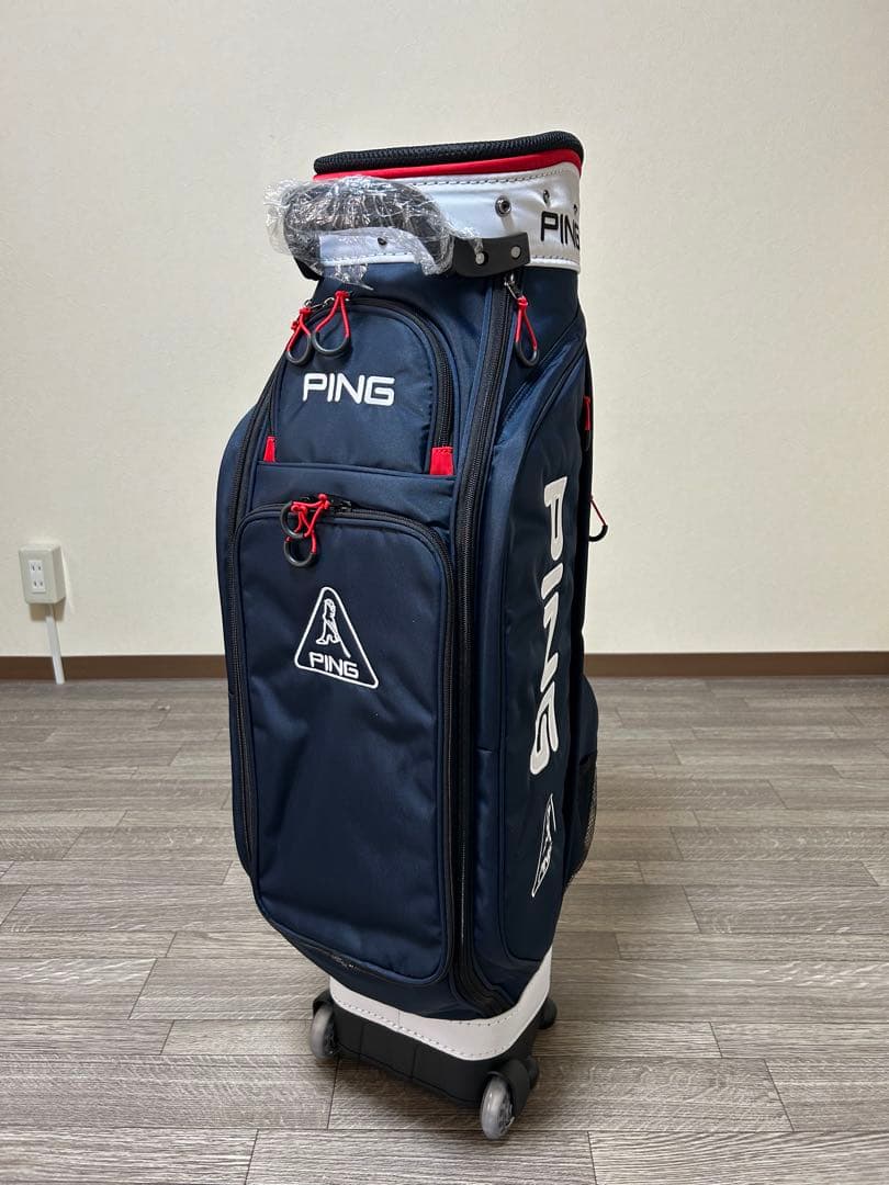 PING キャディバッグ キャスター付　トリコロールカラー　未使用品