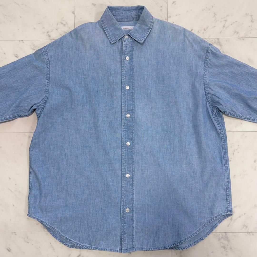 美品✨フレームワーク　ダンガリーシャツ　ゆったり　デニムシャツ　人気　ブルー
