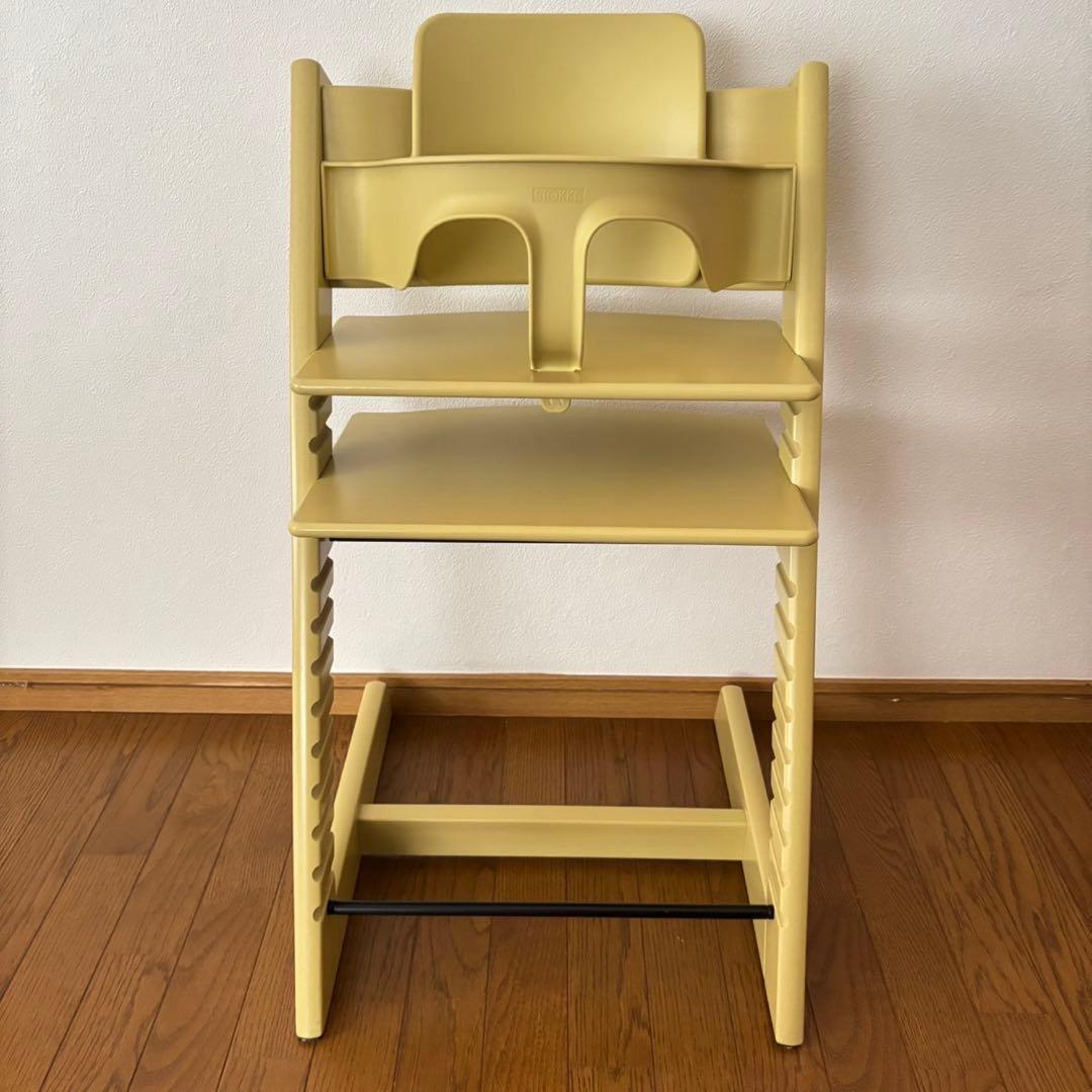 美品＊ストッケ　トリップ トラップ　ベビーチェア+ベビーセット　ウィートイエロー