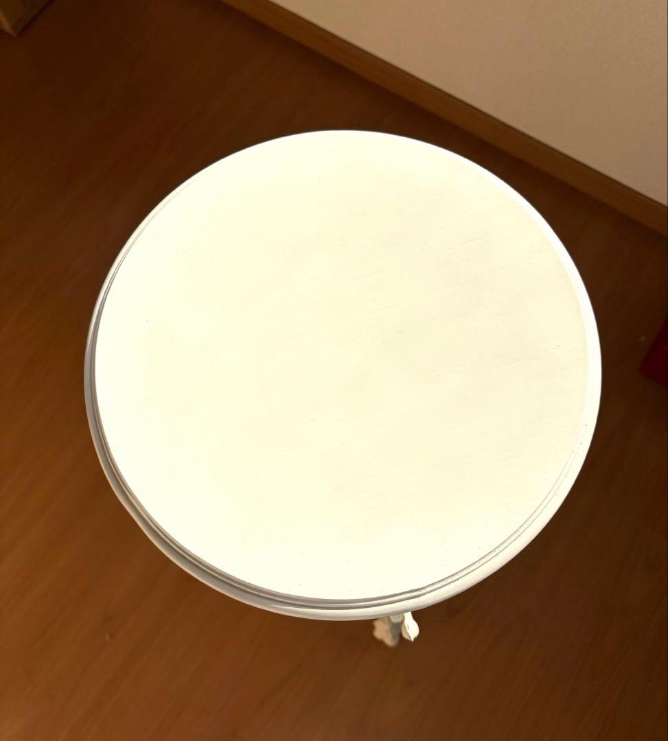 花台 台 サイドテーブル 白　アンティーク アイアン フラワースタンド 飾り台