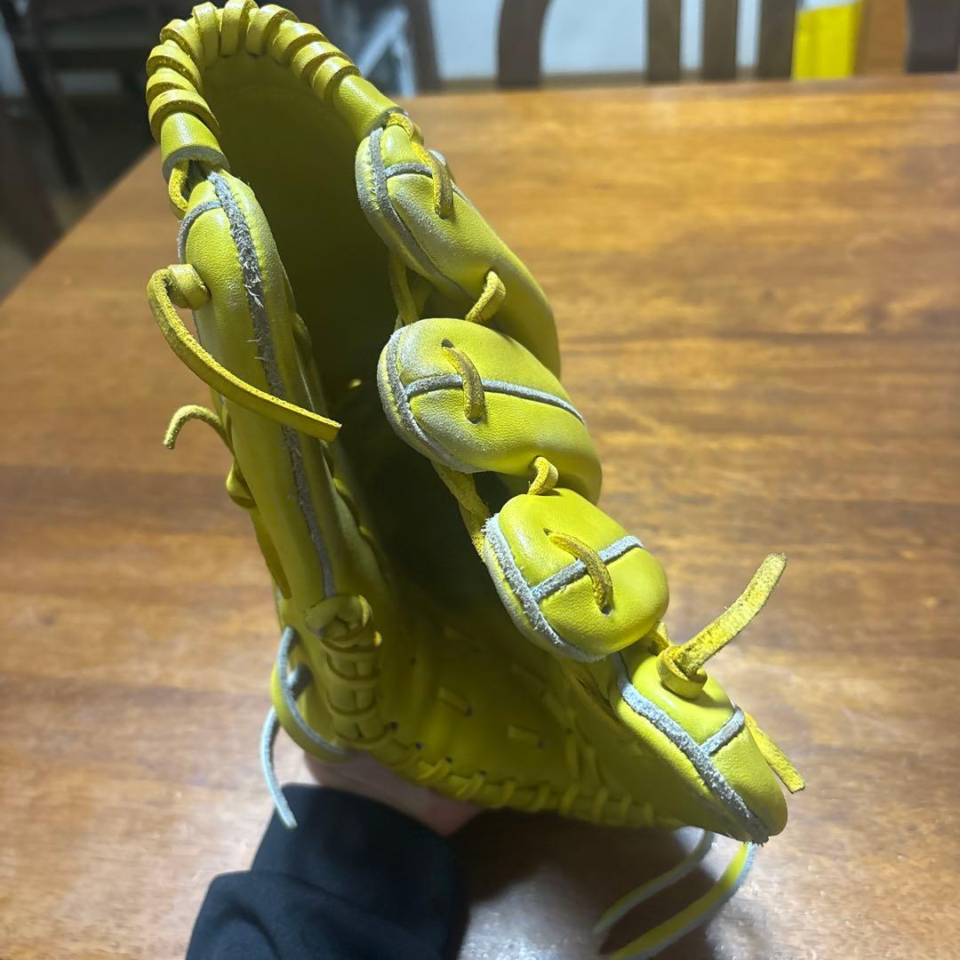 【ガトリン】軟式野球グローブ　イエロー　投手/ピッチャー用