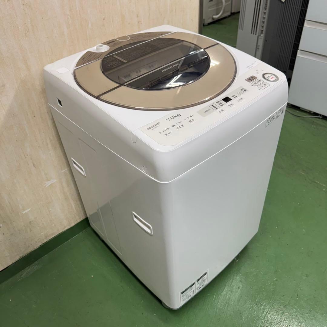 64 SHARP 大容量　洗濯機　7キロ　小型　一人暮らし　家庭用　インバーター