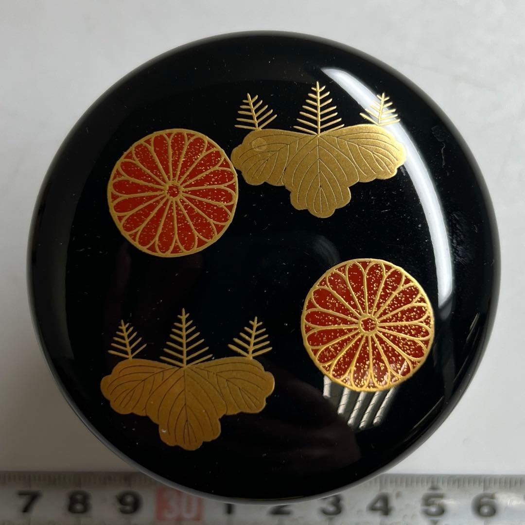 ☆茶3 中村崇悦 高台寺 蒔絵 棗 茶道具 共箱 h7cm 東キ8-0212①