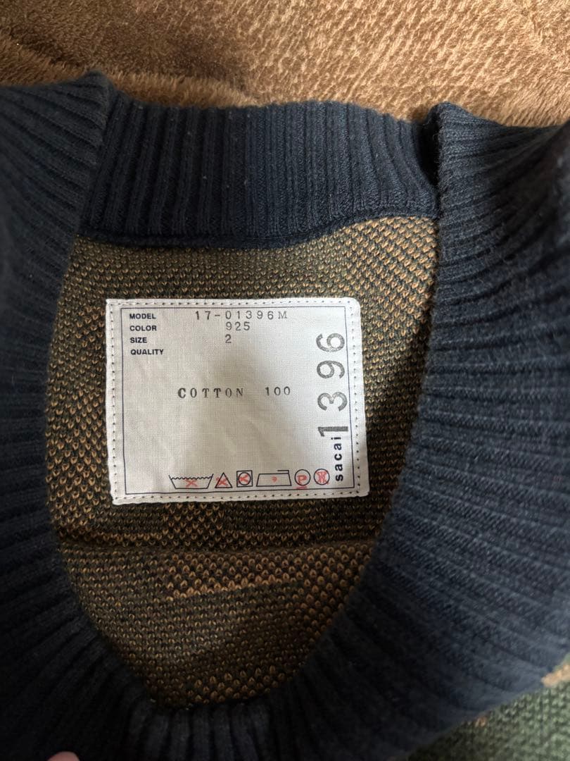 sacai コットン　セーター