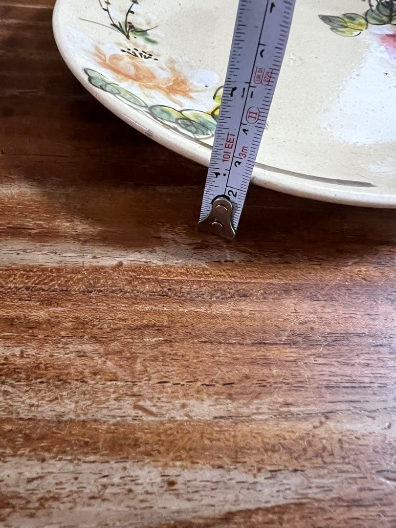 ベトナム　 ソンベ焼き　花柄皿 5枚セット 約21.5cm