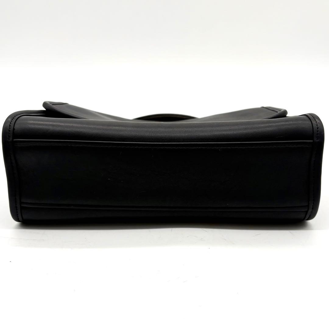 美品✨オールドコーチ 2way ショルダーバッグ ハンド レザー ネイビー