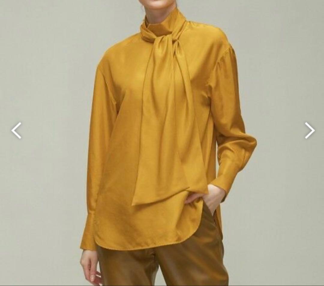 洗える♪ICB シルク100% ボウタイブラウス 長袖 美品 2way