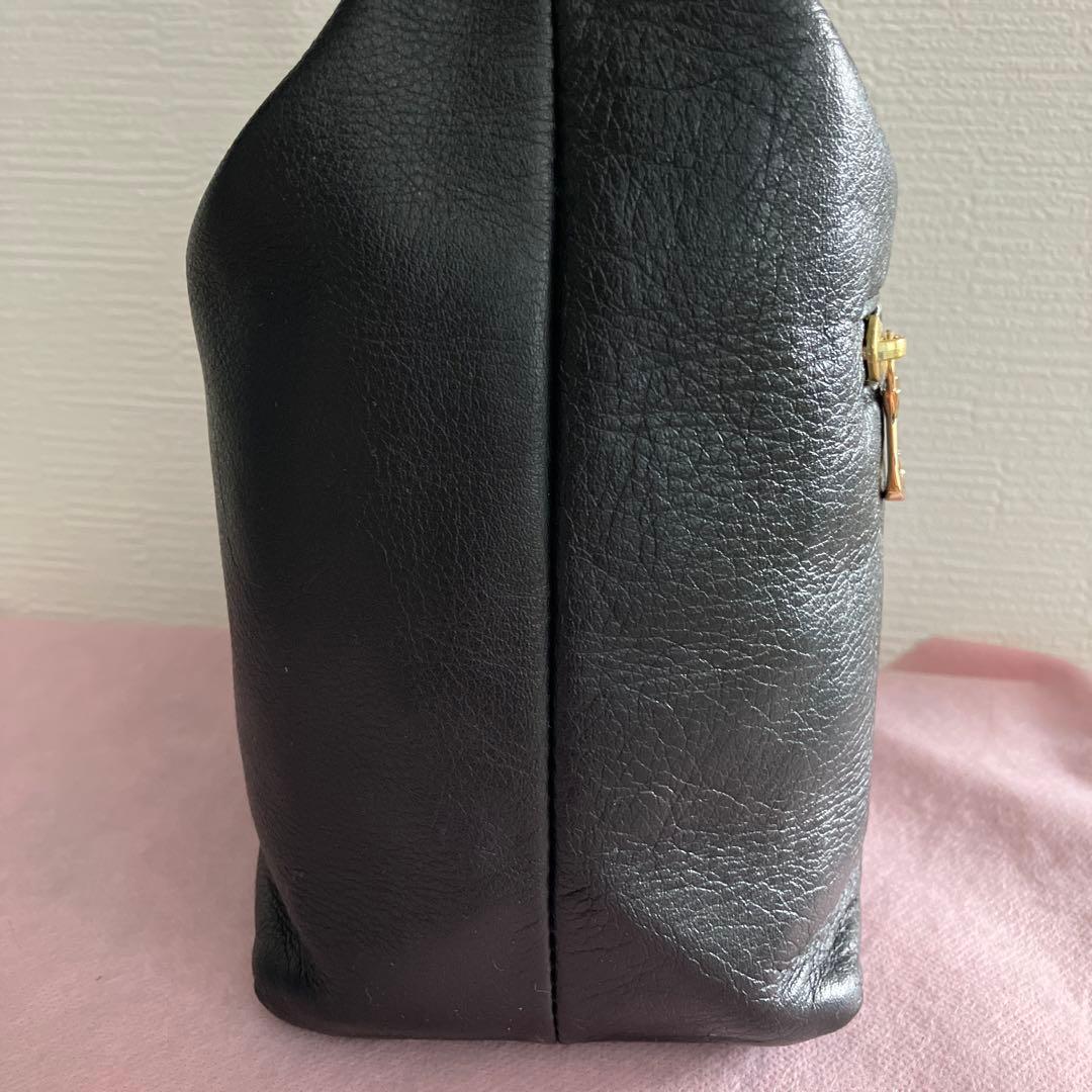 ラシット ソフトレザーショルダーバッグ　2way ブラック