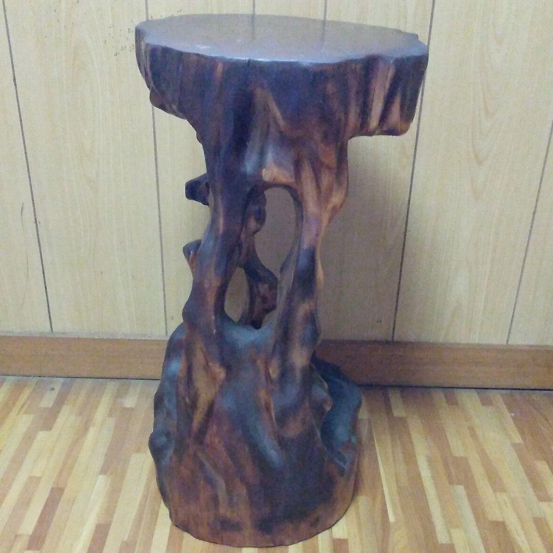 アンティーク テーブル 置き台 置物 木彫り