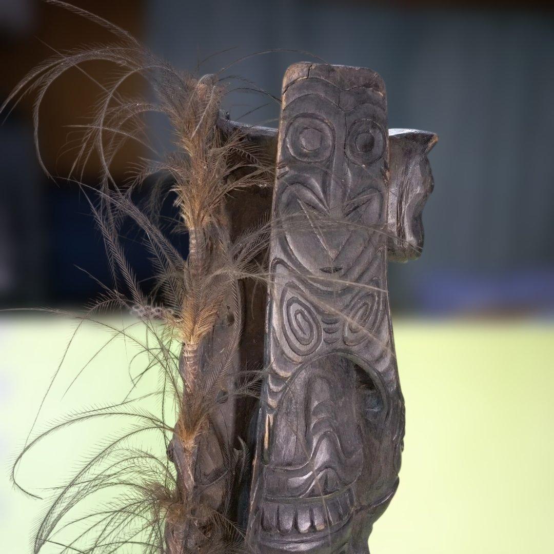 Tao　パプアニューギニア　木彫像　オブジェ　木製　木彫り　雑貨