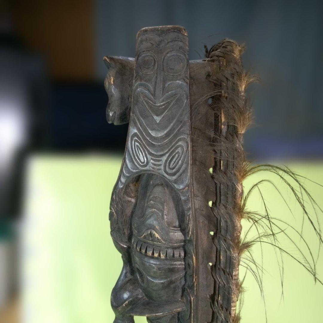 Tao　パプアニューギニア　木彫像　オブジェ　木製　木彫り　雑貨