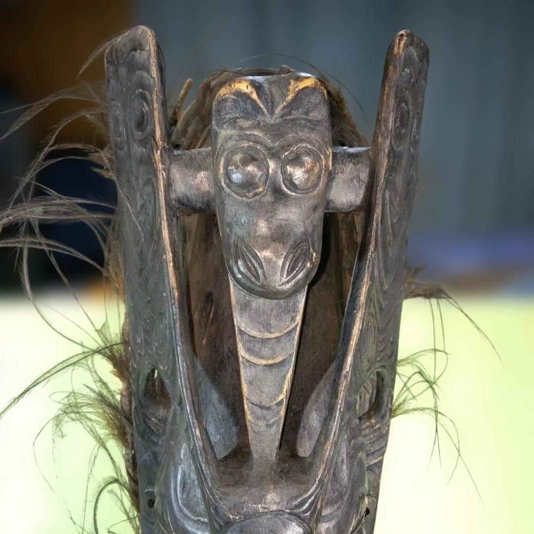 Tao　パプアニューギニア　木彫像　オブジェ　木製　木彫り　雑貨