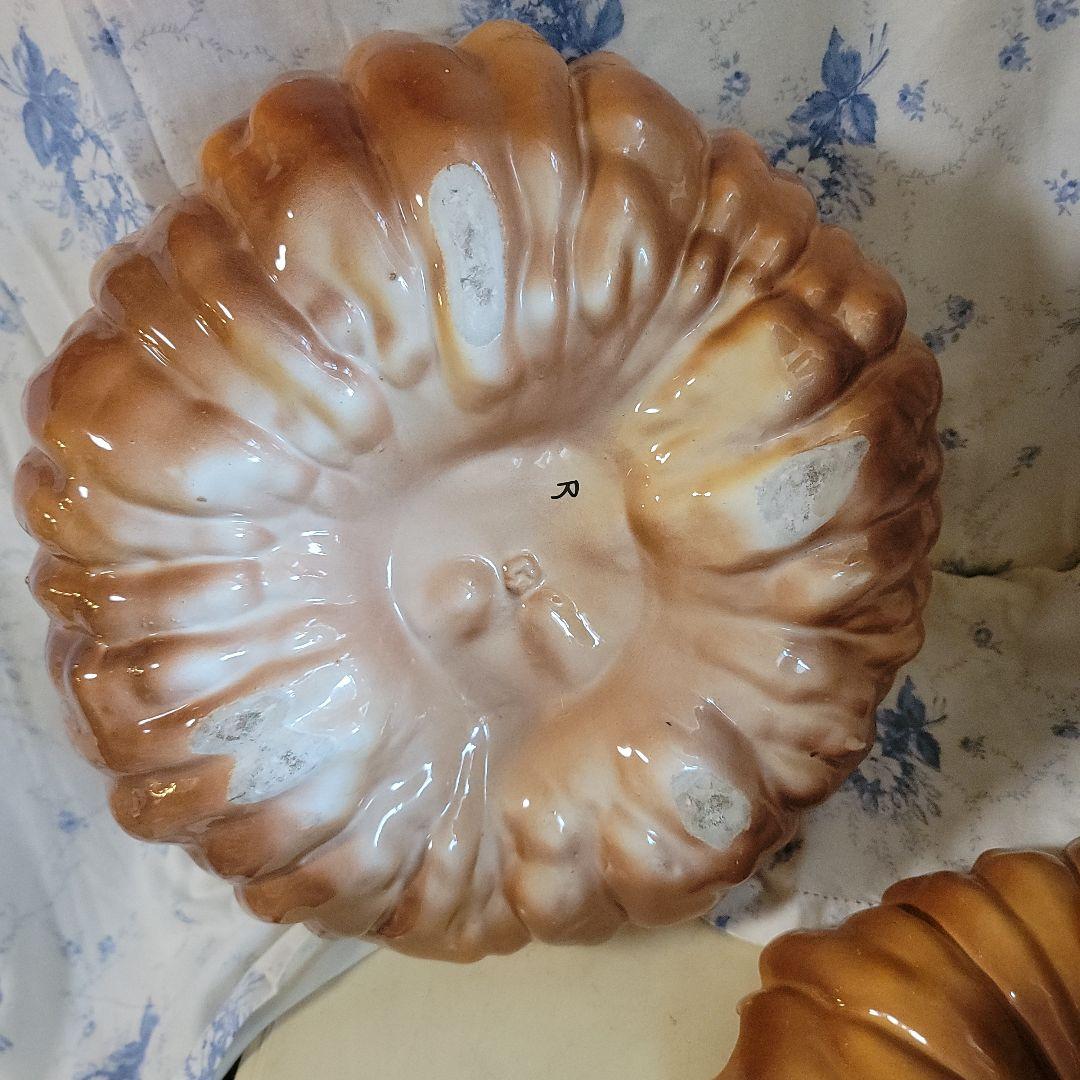 特大　カボチャ型容器 　蓋付き　オマケ付き　イタリア製　ヴィンテージ陶器製　置物