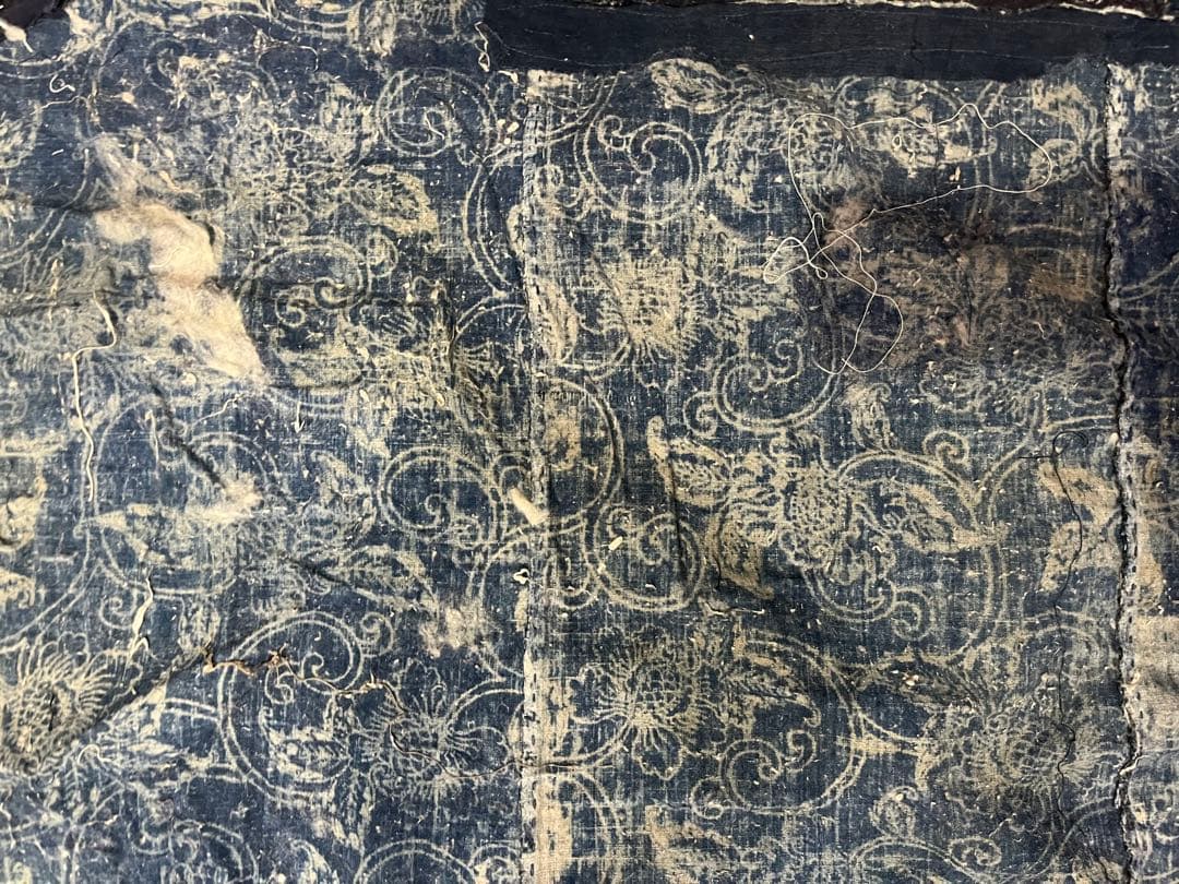 古布　藍染　木綿