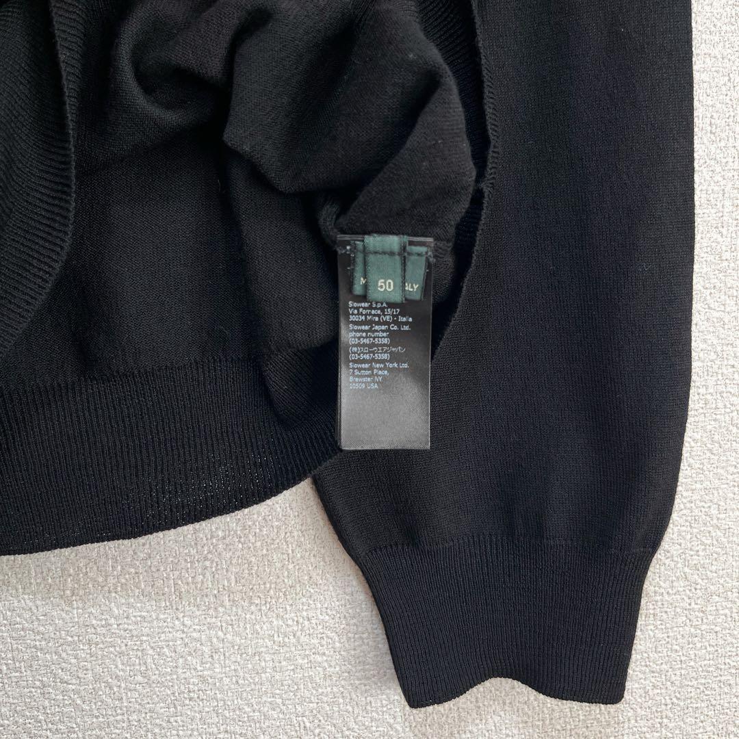 【未使用級】現行 ZANONE ハイゲージ タートルネック セーター ブラック