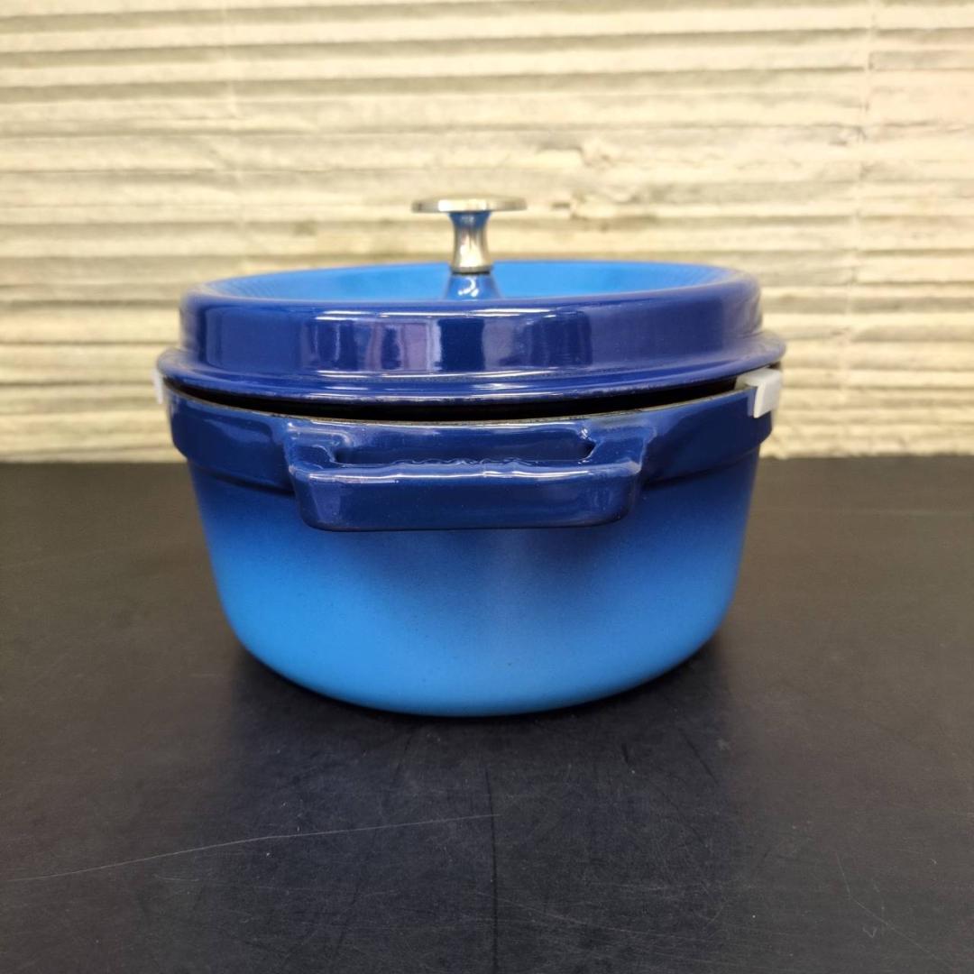☆ストウブ ピコ・ココット ラウンド 20cm ブルー STAUB