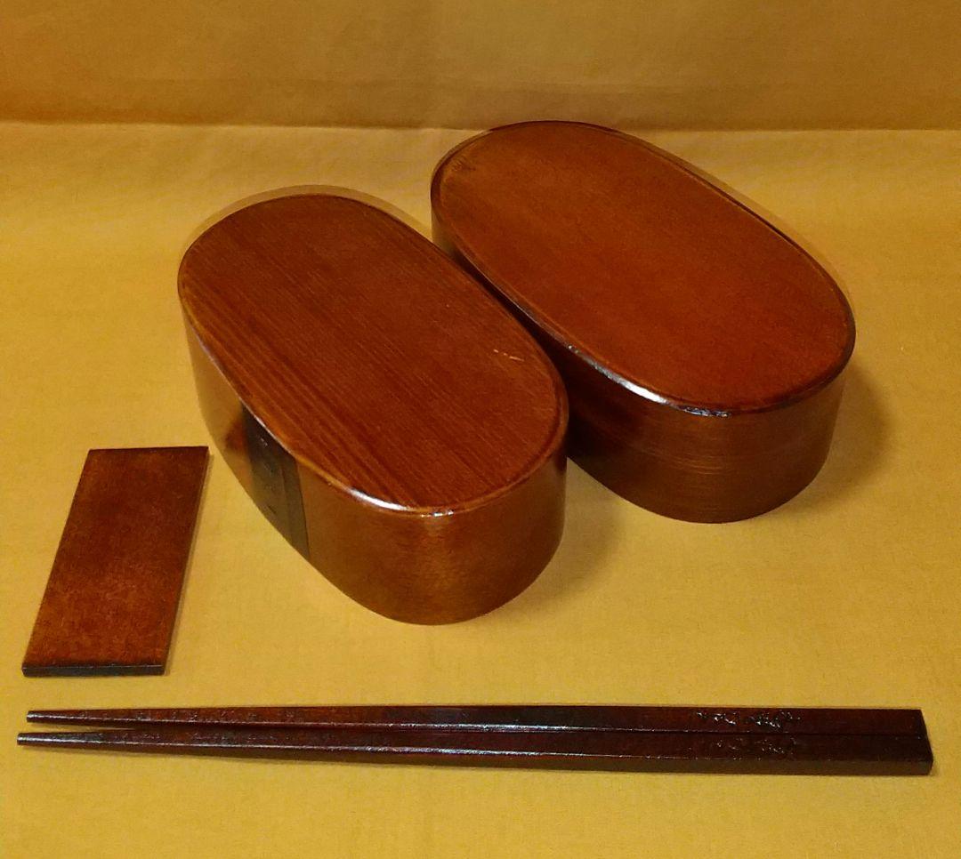 卸直販 木曽ひのき メンパ 曲げわっぱ 摺漆塗り 深蓋 15cm 木曽ひのき箸付