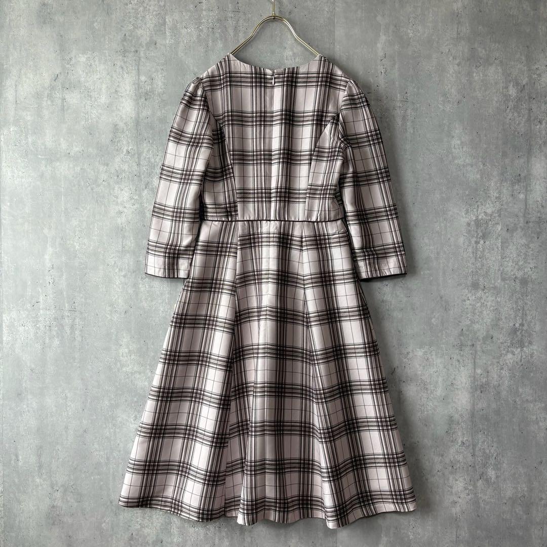 新品✨LAISSE PASSÉ チェックフレアーワンピース　36 レッセパッセ