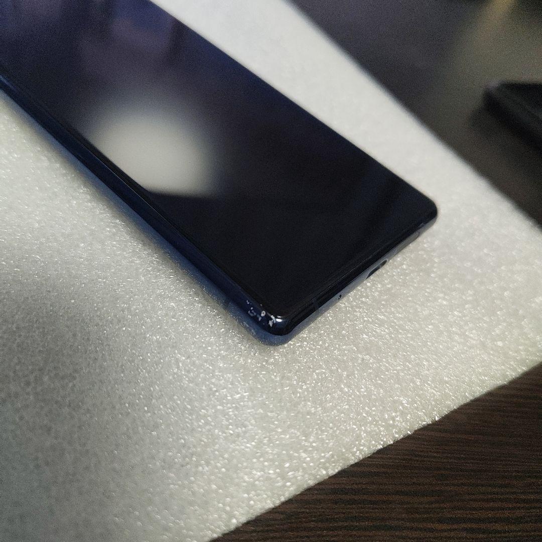 Xperia 5 SO-01M SIMフリー、ブルー Spigenケース付