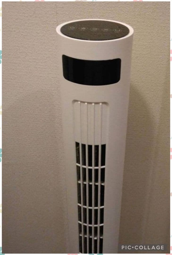 中古品 ※リモコン無し※ 白 DC タワーファン スリム ホワイト