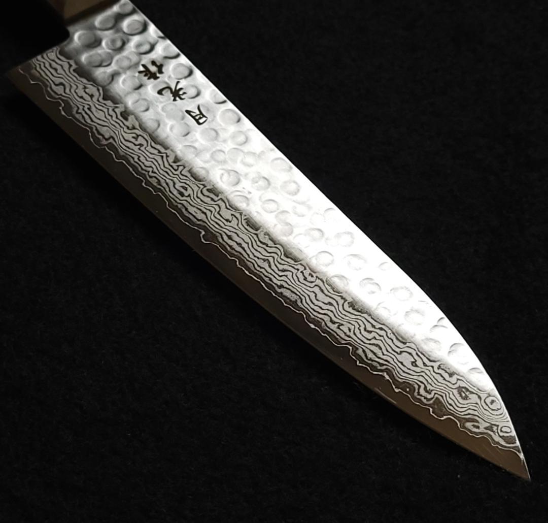 K*i様 日本製 VG10 ダマスカス 牛刀包丁185mm 黒柄 G1753J