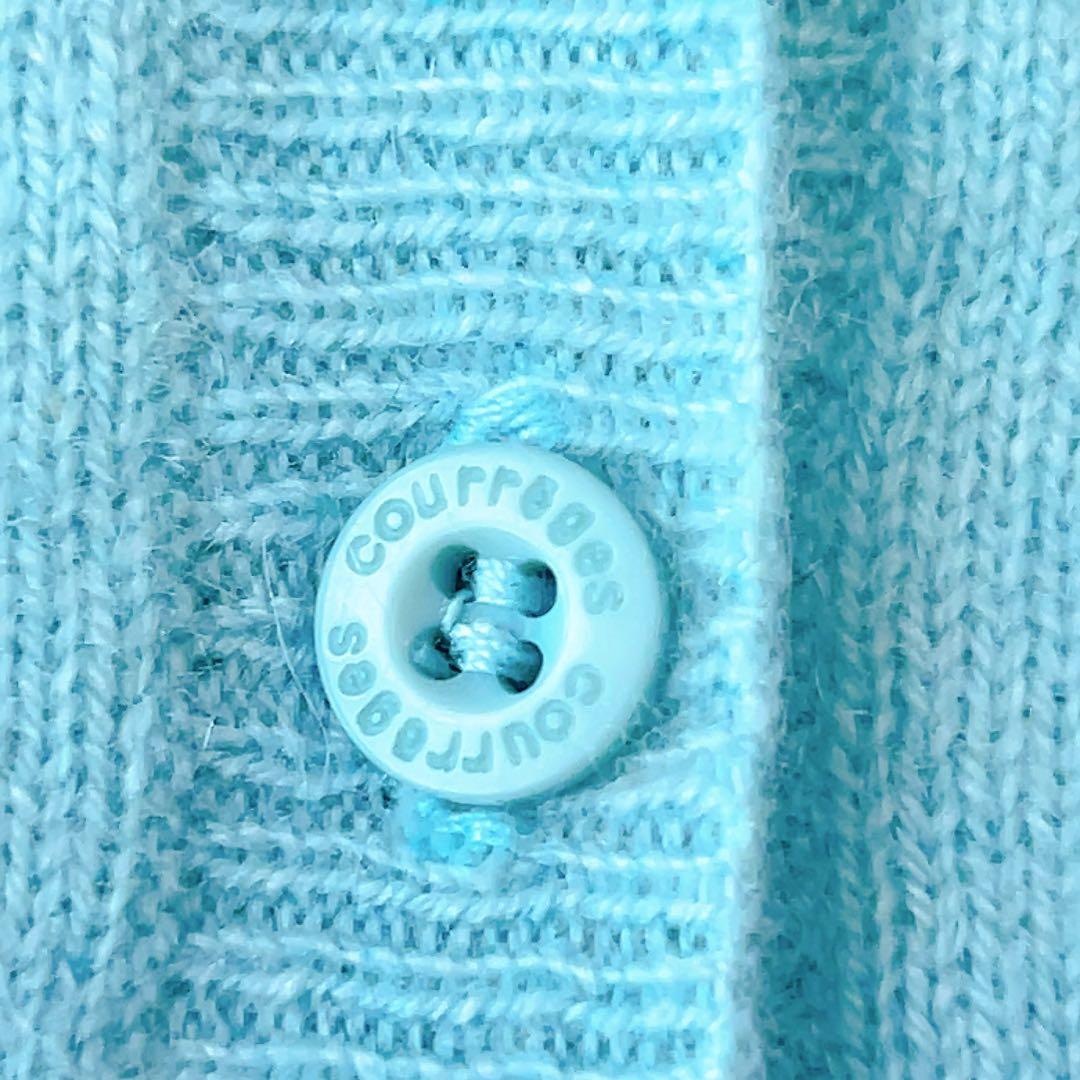 極美品✨クレージュ アンサンブル カーディガン ニット カシミヤ 水色 M