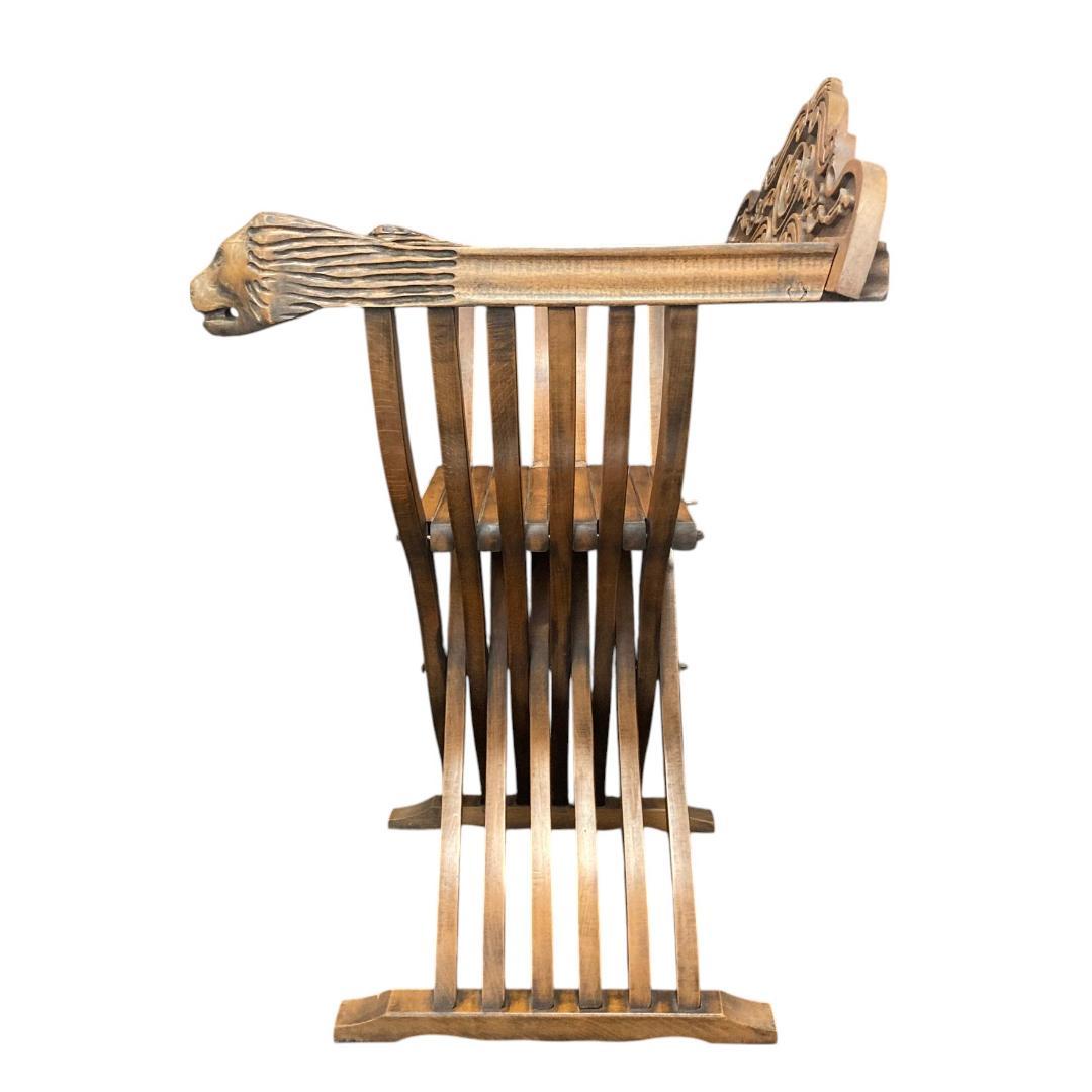 サヴォナローラ チェア イタリア ライオン アンティーク レトロ 折りたたみ