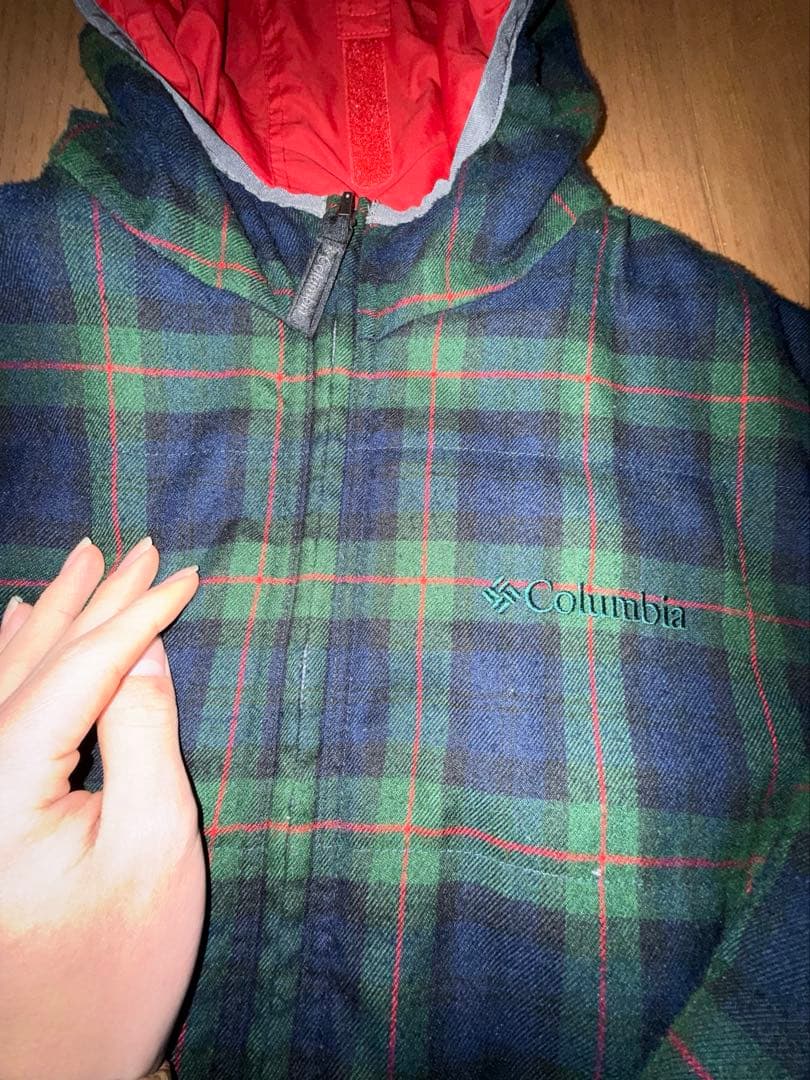 め*ん様 Columbia hooded puffer jacket rever