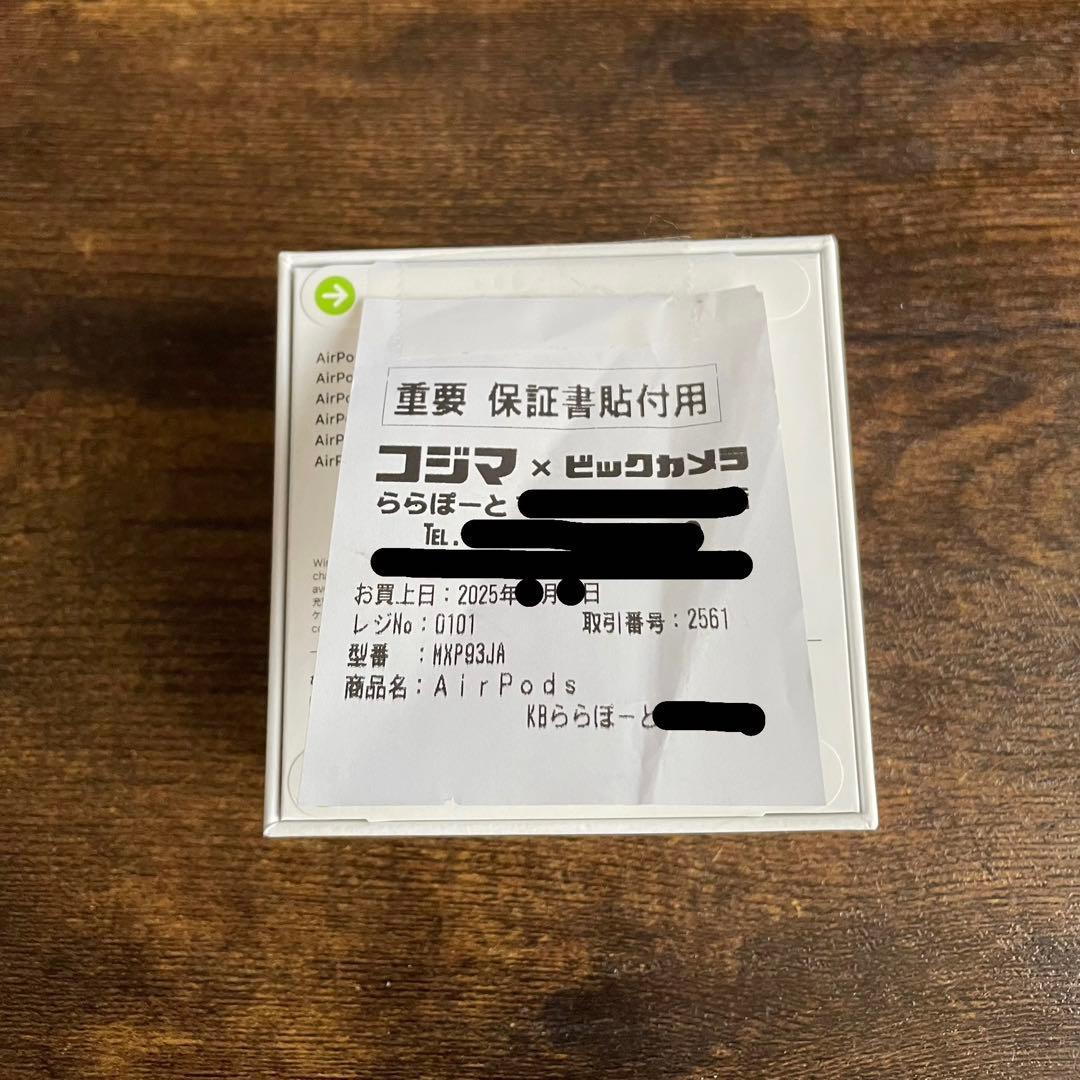 【保証書付き】新品、未開封 AirPods 4 アクティブノイズキャンセリング