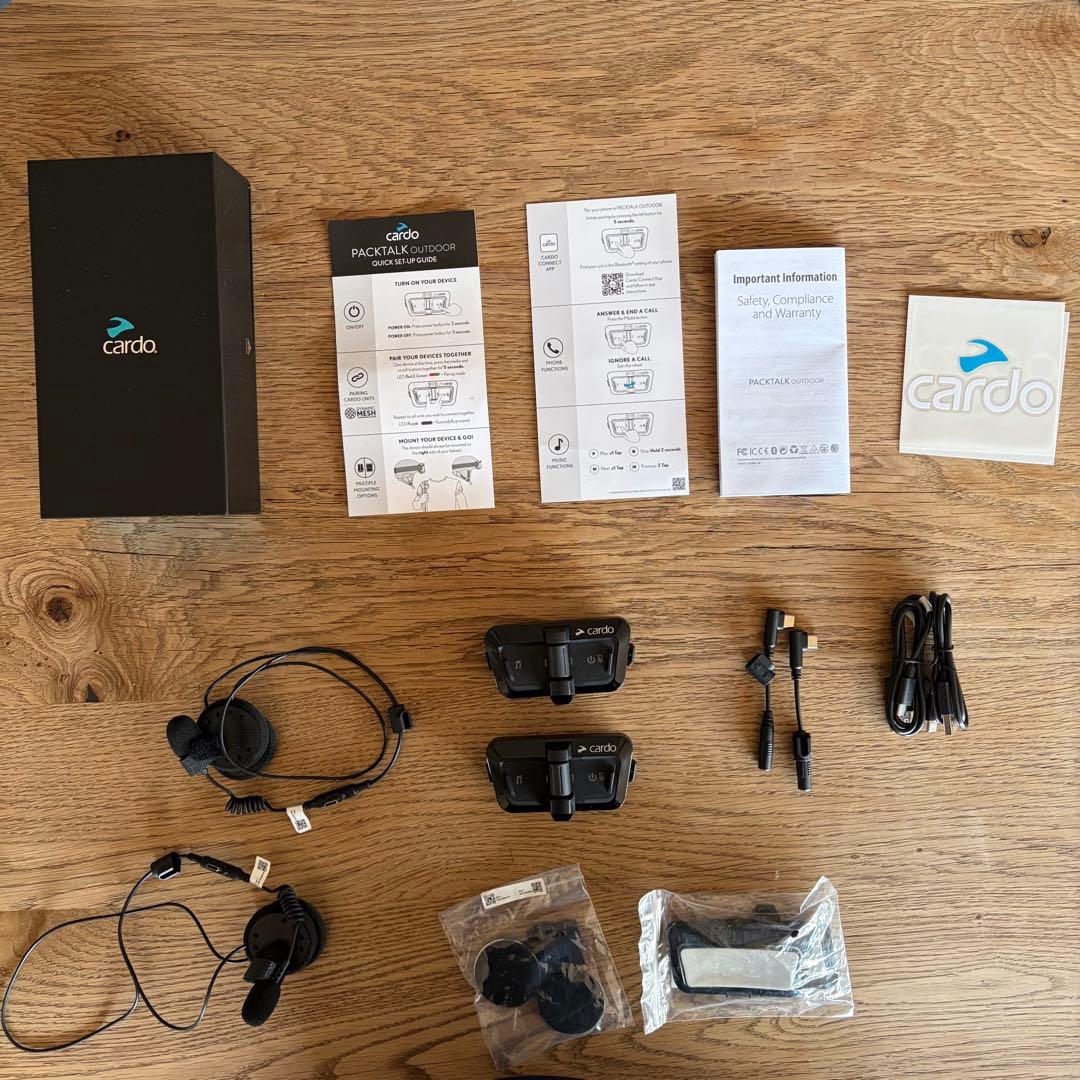 インカム CARDO PACKTALK OUTDOOR 2セット スキー スノボ
