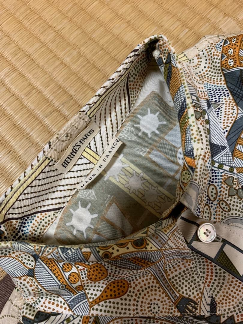 HERMES シルク 長袖シャツ