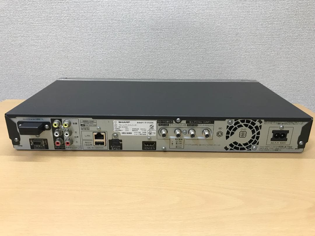 シャープ ブルーレイレコーダー 「BD-W1600」 動作品