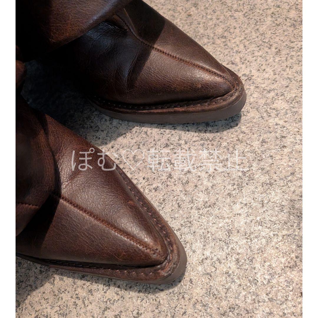POOLDE／Melted Boots Brown／ボリュームブーツ／サイズ39
